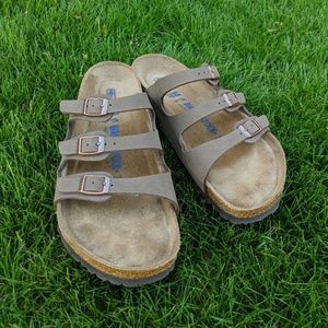 Mocha Oiled Leather "Florida" Birkenstocks